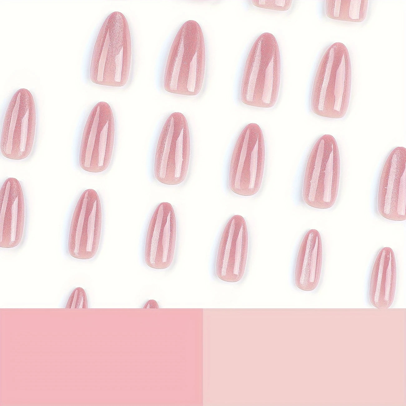 Nude Cat Eye Almond Press-On Nails 10-pieces