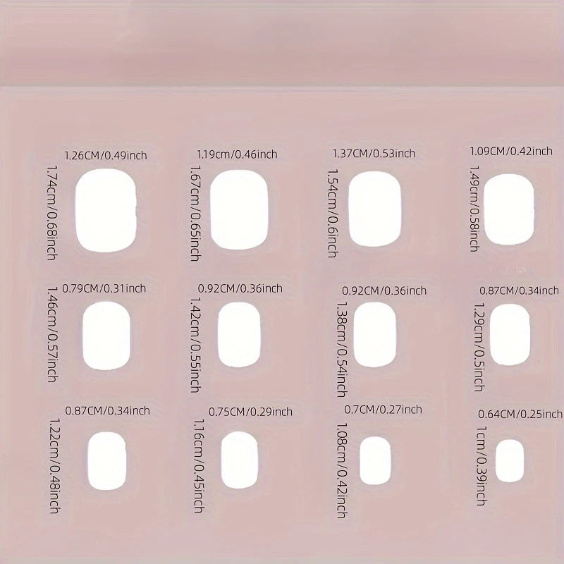 Short Oval Press On Nails 10-pieces