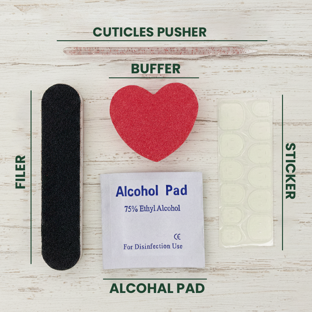 Violet Bloom Almond French press on nails Reusable Press On Nail