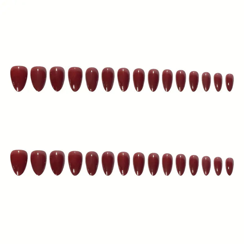 Short Almond Shaped Press-On Nails 10-pieces
