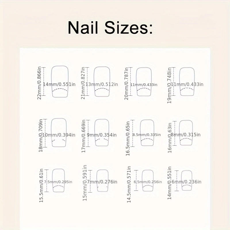 Wine Red Glossy Press-On Nails 10-pieces