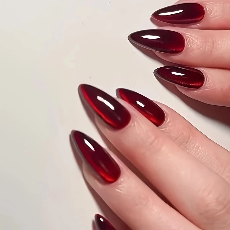 Red Cat’s Eye Press-On Nails 10-pieces