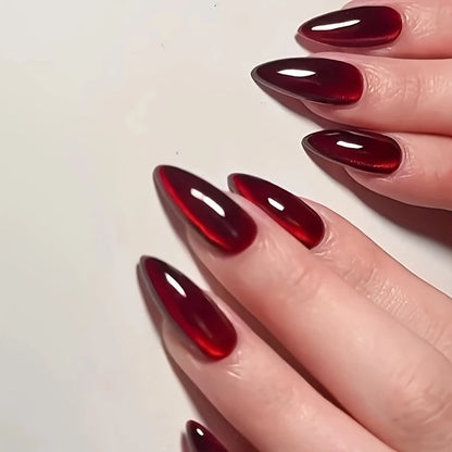 Red Cat’s Eye Press-On Nails 10-pieces