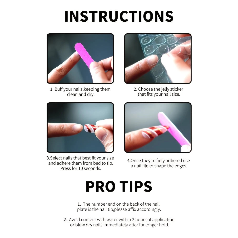 French Gradient Pink & White Press-On Nails 10-pieces