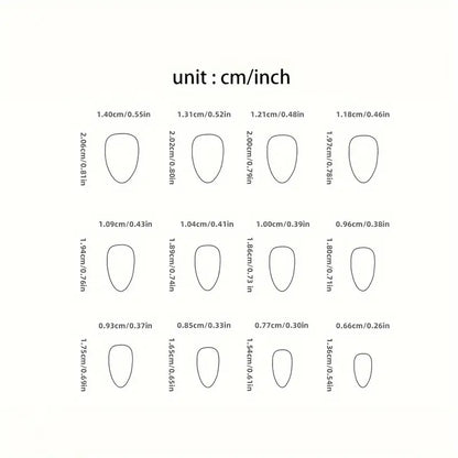 Short Almond Shaped Press-On Nails 10-pieces