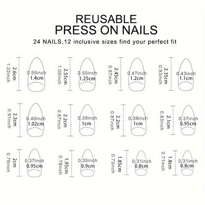 Glossy False Nails 10-pieces