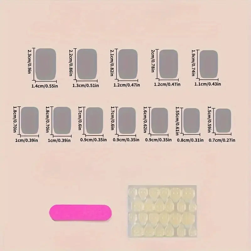 Pink Cat Eye Glitter Press-On Nails 10-pieces