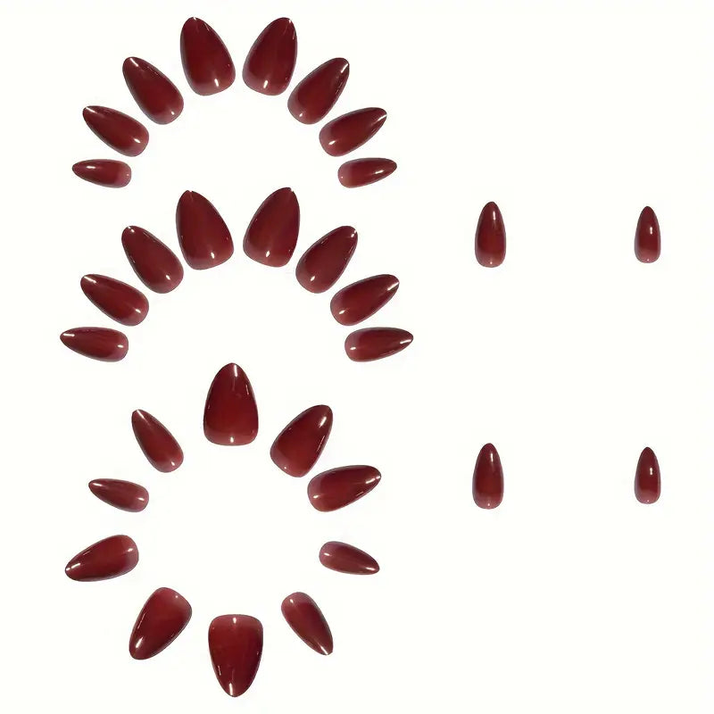 Short Almond Shaped Press-On Nails 10-pieces