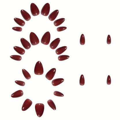 Short Almond Shaped Press-On Nails 10-pieces