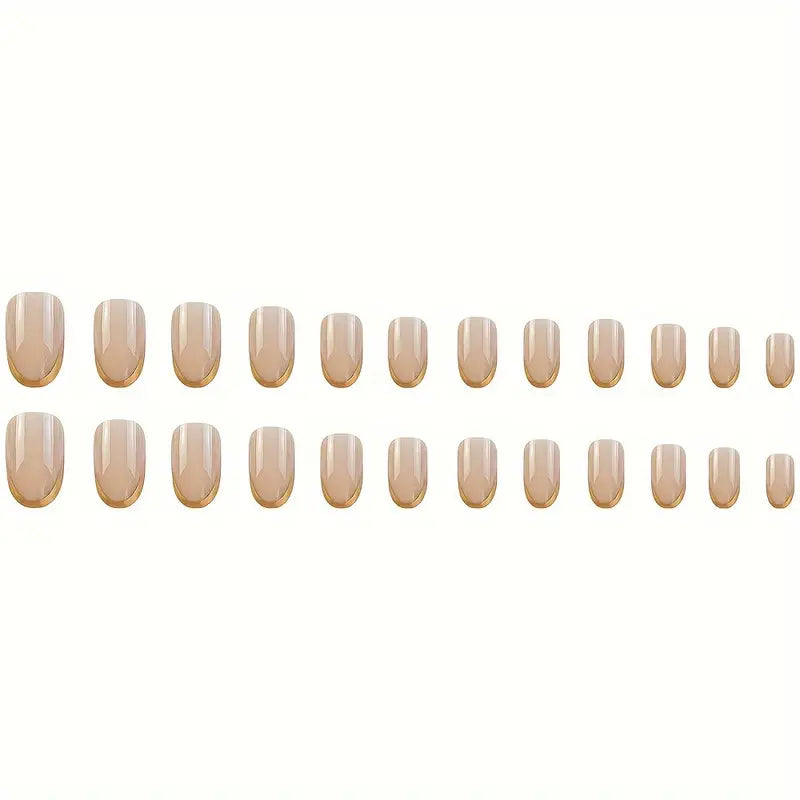 Nude French Almond Press-On Nails 10-pieces