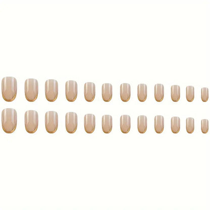 Nude French Almond Press-On Nails 10-pieces