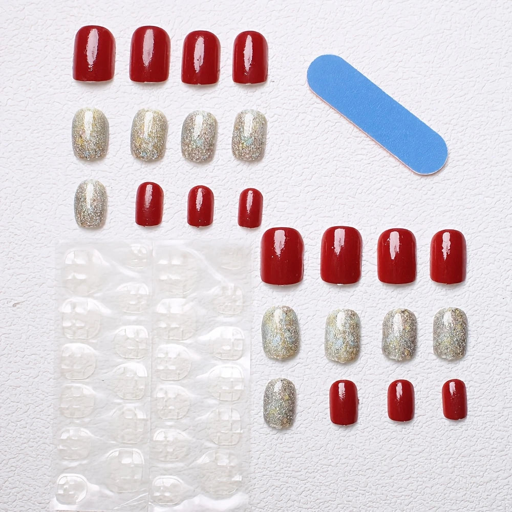 Short Square Press-On Nails 10-pieces
