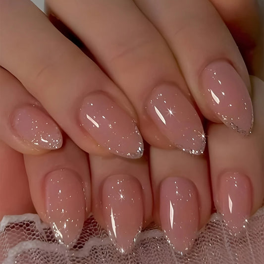 French Gradient Pink & White Press-On Nails 10-pieces