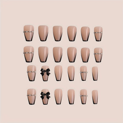 Mixed Color Ballet Shape Luxury Press-On Nails 10-pieces