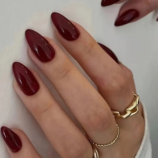 Short Almond Shaped Press-On Nails 10-pieces