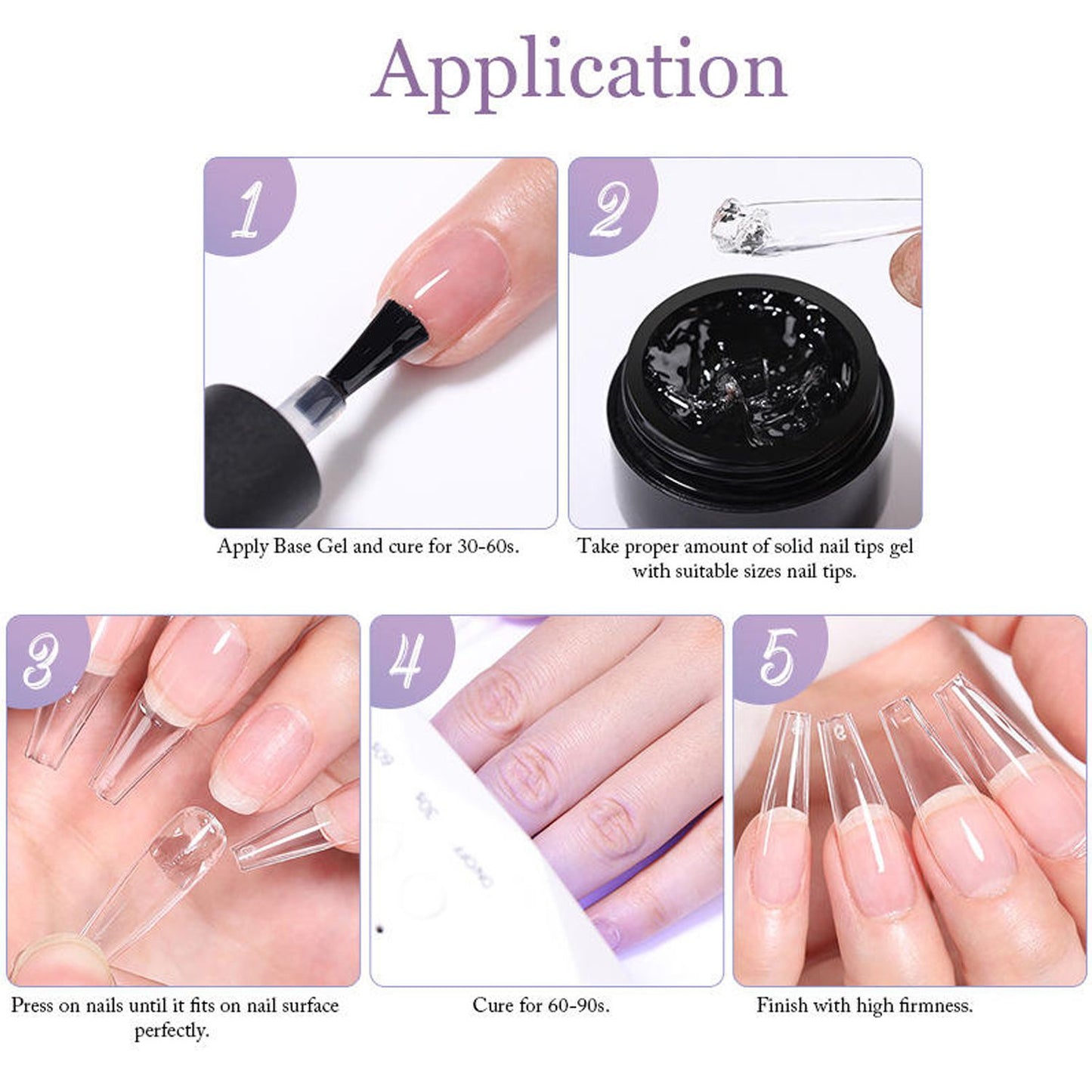 Solid 10ml UV Light Cured Press Nail Glue