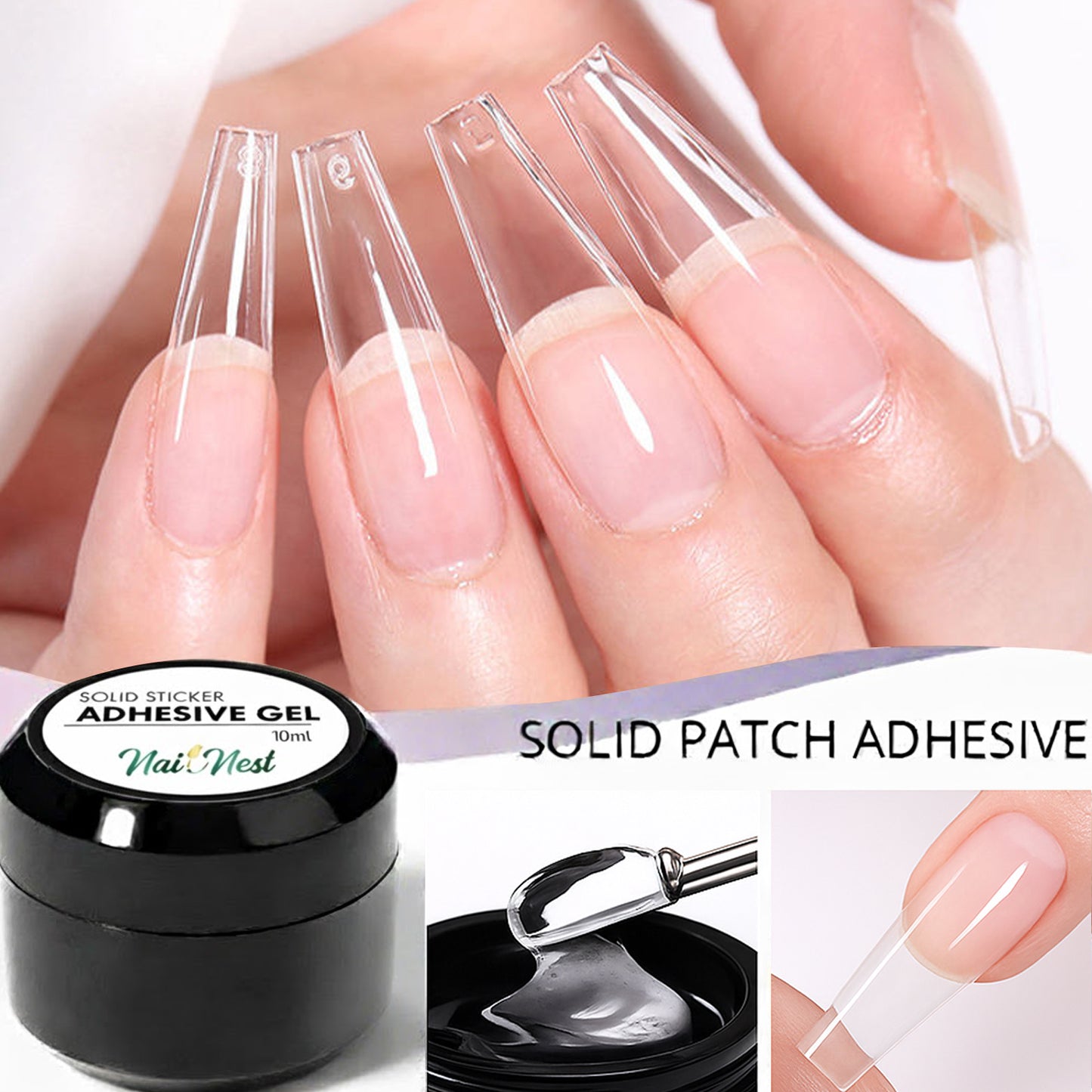 Solid 10ml UV Light Cured Press Nail Glue