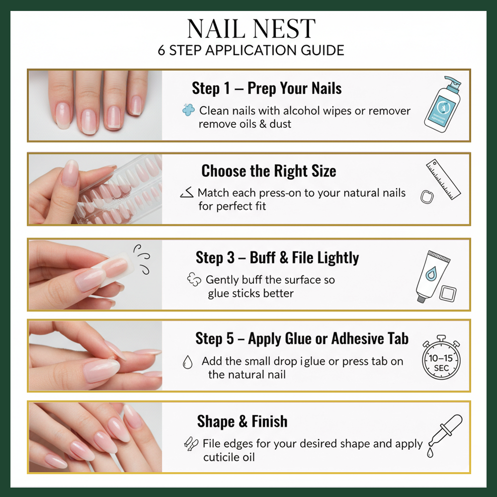 Rose Pink and Pastel Blue Abstract Nails Reusable Press On Nail