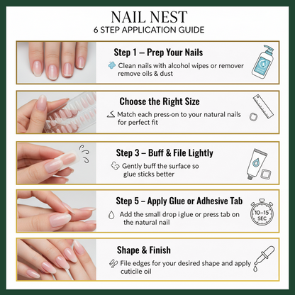 Rose Pink and Pastel Blue Abstract Nails Reusable Press On Nail