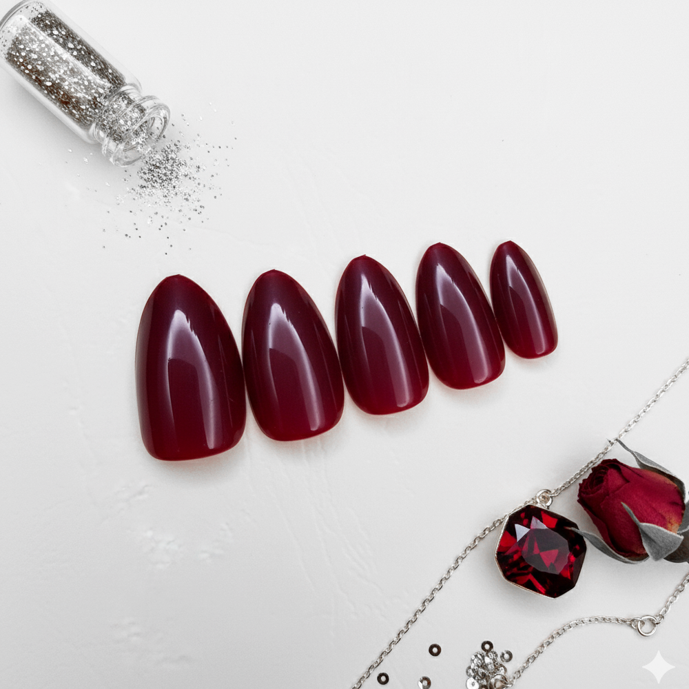 Short Almond Shaped Press-On Nails 10-pieces