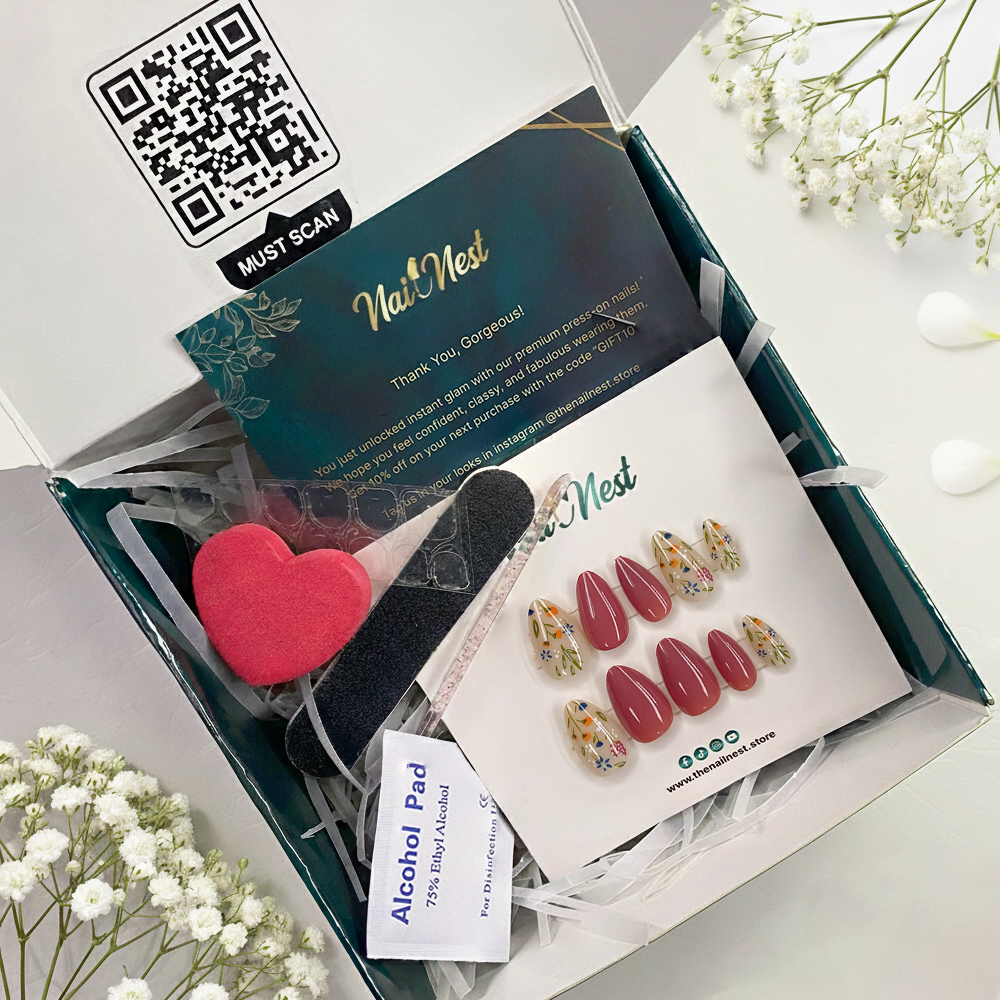 Mixed Color Floral Pattern with Flowers and Plants Design 10-pieces