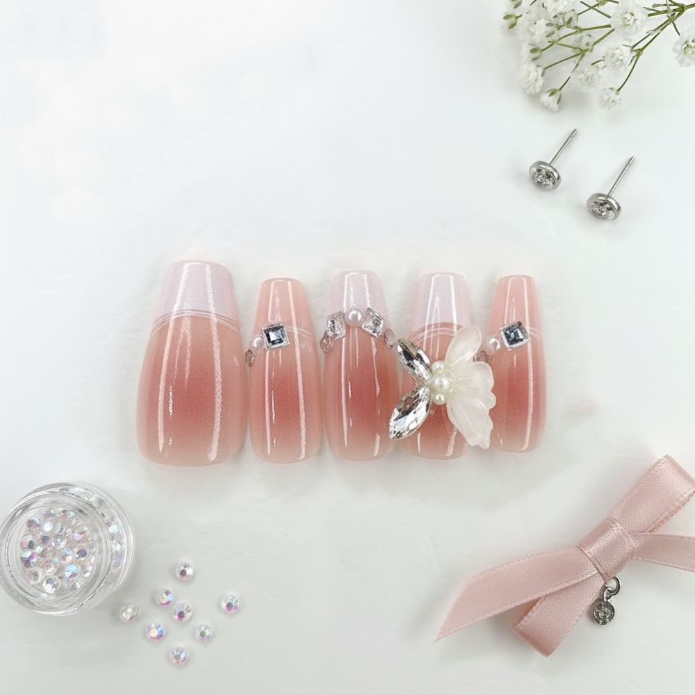 10pcs French-Style Press-On Nails