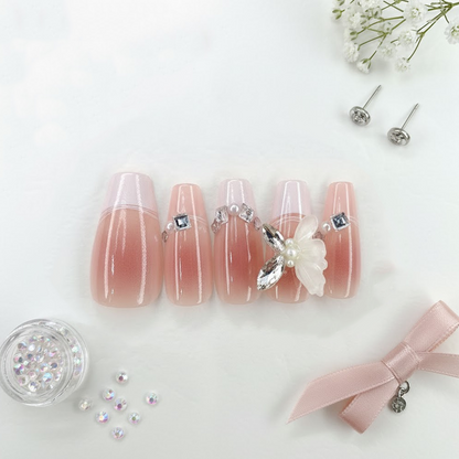 10pcs French-Style Press-On Nails