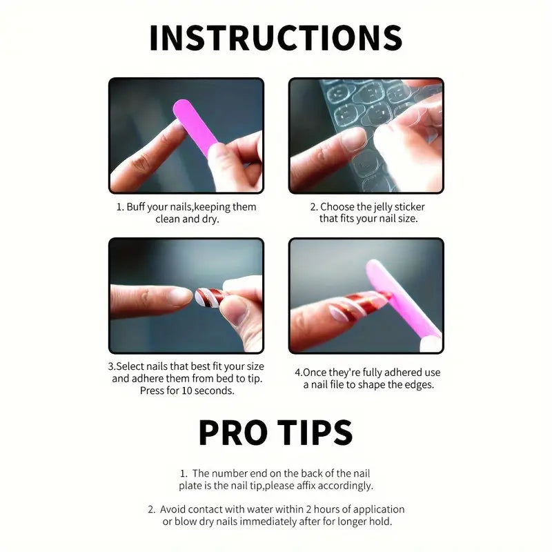 Short Almond Shaped Press-On Nails 10-pieces