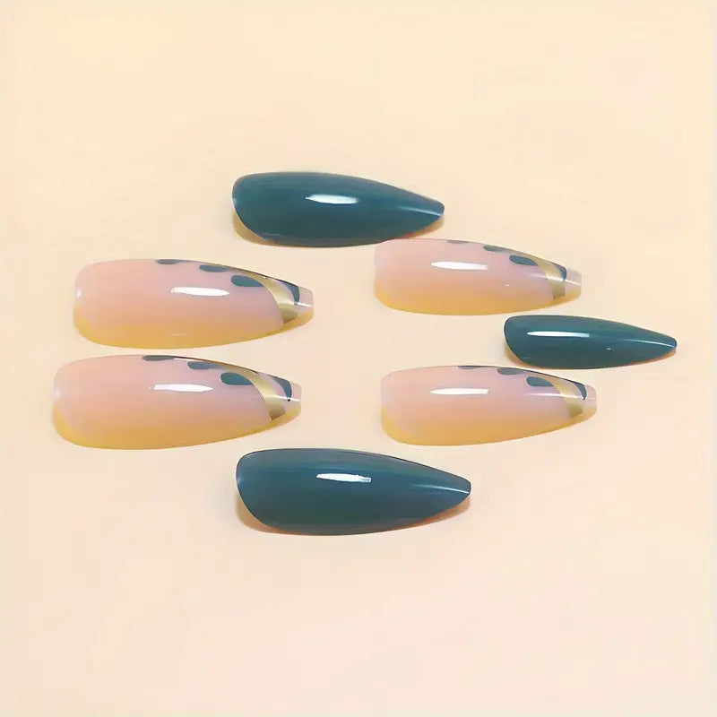 Autumn Wheat Stalk Almond Press-On Nails 10-pieces