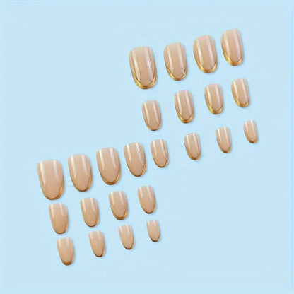 Nude French Almond Press-On Nails 10-pieces