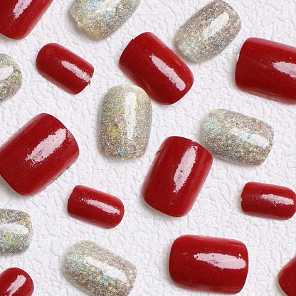 Short Square Press-On Nails 10-pieces