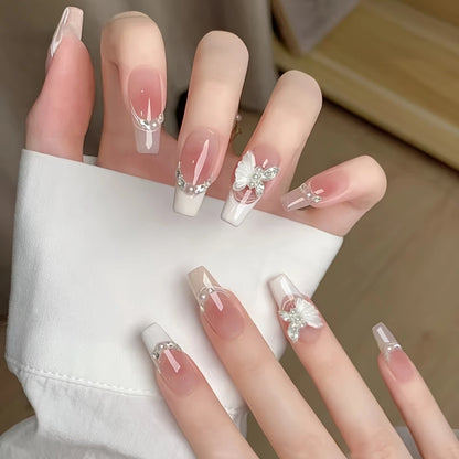 10pcs French-Style Press-On Nails