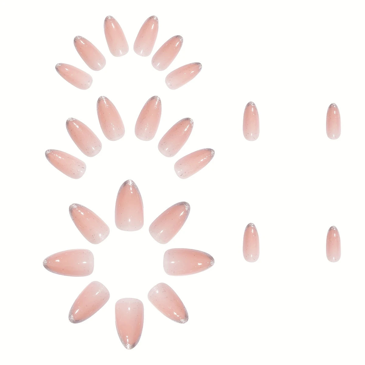 French Gradient Pink & White Press-On Nails 10-pieces