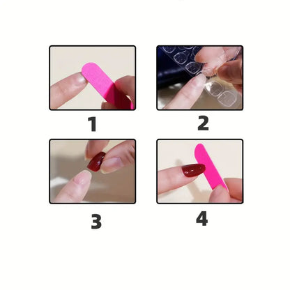 Pink Cat Eye Glitter Press-On Nails 10-pieces