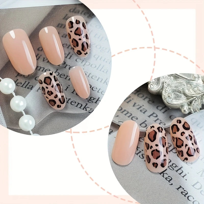 Western Leopard Print Press-On Nails 10-pieces