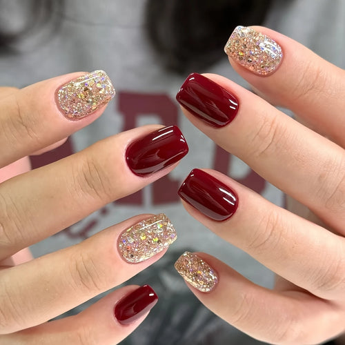 Short Square Press-On Nails 10-pieces