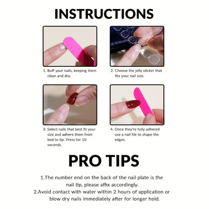 Gradient Artificial Press-On Nails 10-pieces